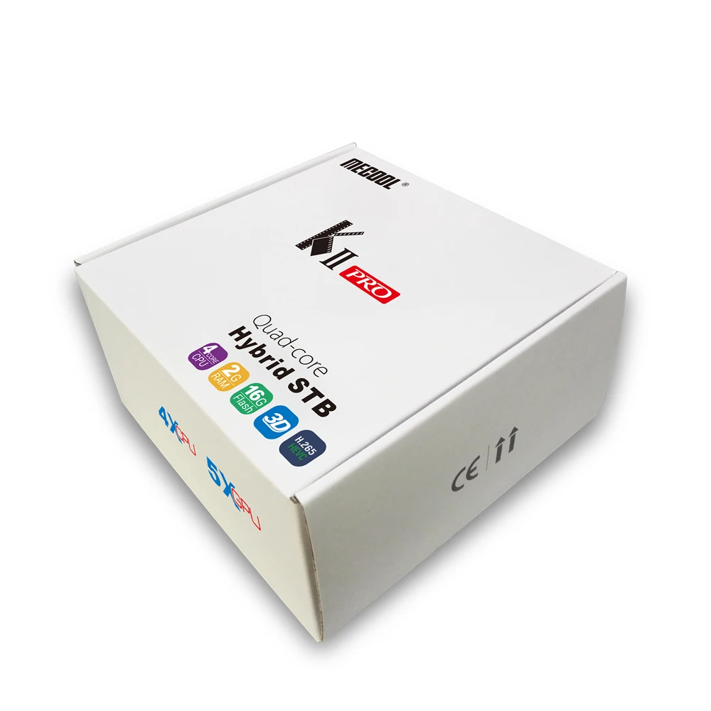 Satxtrem KII Pro DVB-T2 и S2 DVB-C Android 7,1 ТВ-приставка Amlogic S905D четырехъядерный BT4.0 2 ГБ/16 ГБ 2,4G/5G Wifi 4K ТВ-приставка мини-ПК