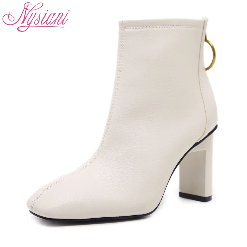2018 г. осенние пикантные женские ботильоны на высоком каблуке с квадратным носком