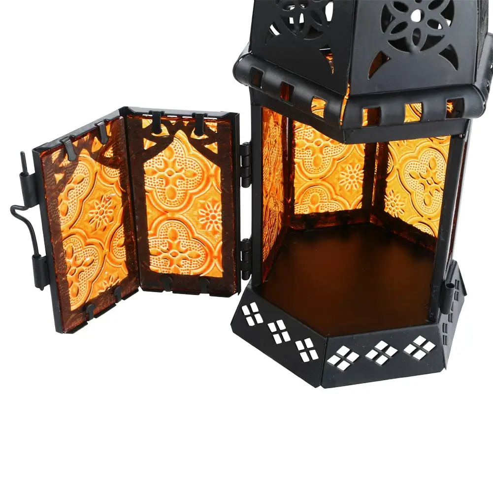 Лидер продаж Стекло металла марокканский радуют садовый подсвечник