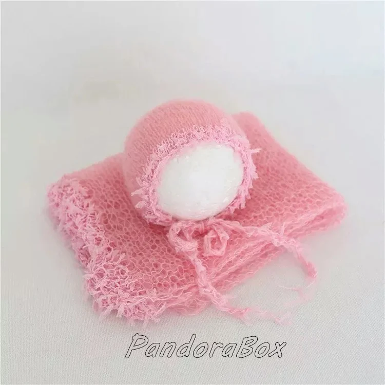 Новорожденный мохер обертывания с шапочкой для фотографии реквизит bebe fotografia аксессуары для маленьких девочек фотосессия позирует одеяло реквизит