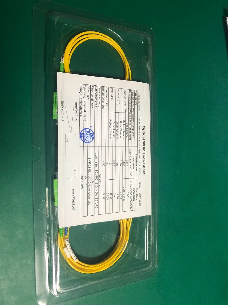 CATV FWDM5/34- T1530~1620/R1260~1360&1480~1500 -ABS-G657A-0.5m Passive Device 1pcs/pack