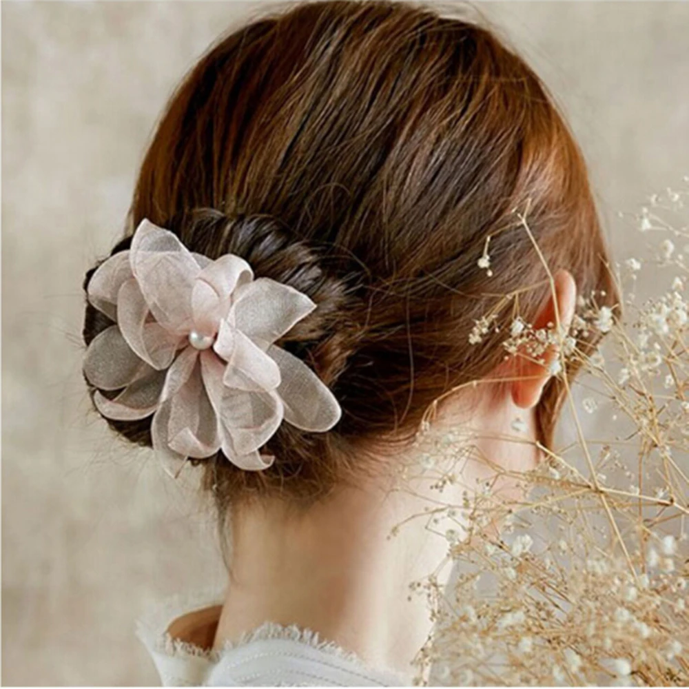 1 шт. женская с цветочным принтом пончики Твист повязка на голову волшебный волос