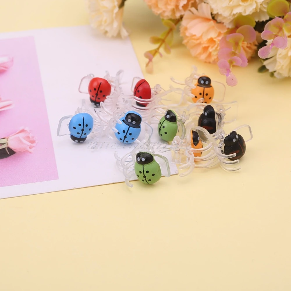 10 шт./упаковка зажимы для орхидеи с милыми жуками садовые цветы симбидиума