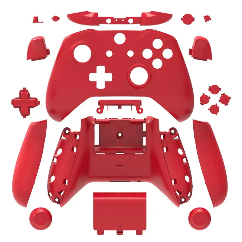 Красный Чехол-лягушка для Xbox One S Slim аксессуары оболочка Кнопка мод комплект Матовый контроллер пользовательский чехол Корпус для Xbox One Slim - Цвет: Красный