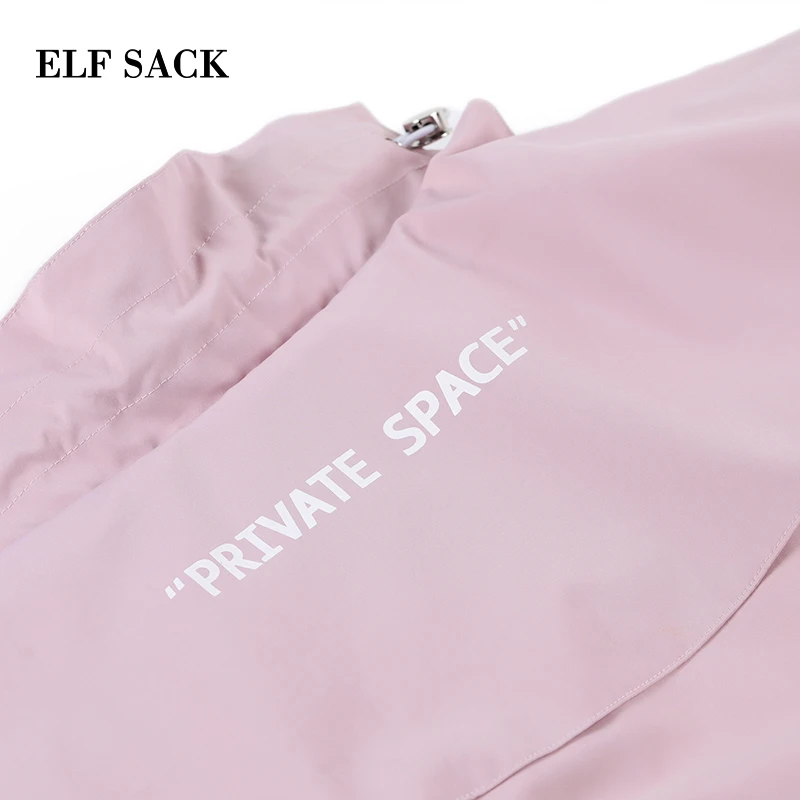 ELFSACK новинка 90% белый утиный пух куртки для женщин повседневные с широкой талией