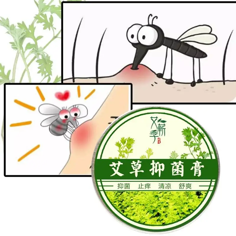 1bottle Herbal Moxa Essential Cream Itching Moxibustion Oil Massage Ai Cao Antibacterial Ointment Anti-mosquito Bite |