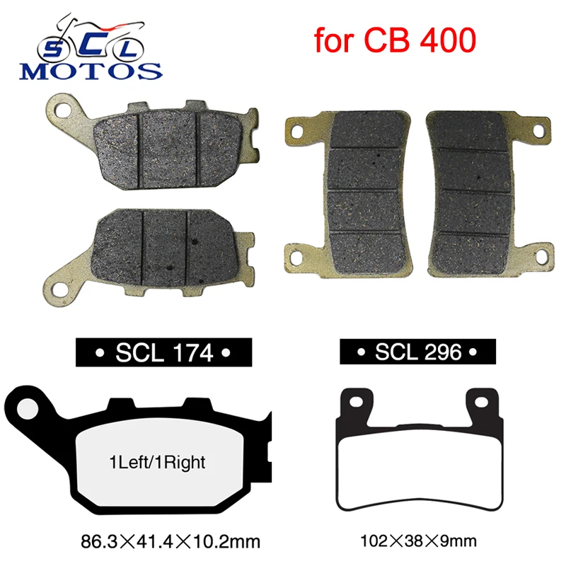 Sclmoto-3 пары полуметаллические тормозные колодки для мотоцикла Honda CB400 CB 400 2004-2010