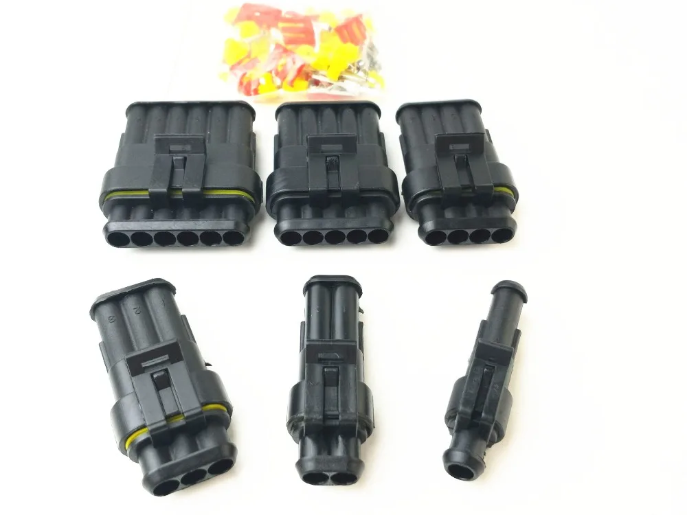 

1 sets Kit 1P 2P 3P 4P 5P Way Waterproof Electrical Wire automotive Connector Plug for car with registered