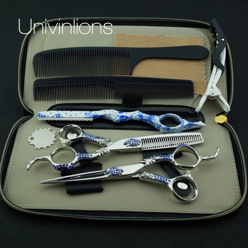 Univinlions 6 &quot440C master японские Парикмахерские ножницы бритва режущие горячие pinking для