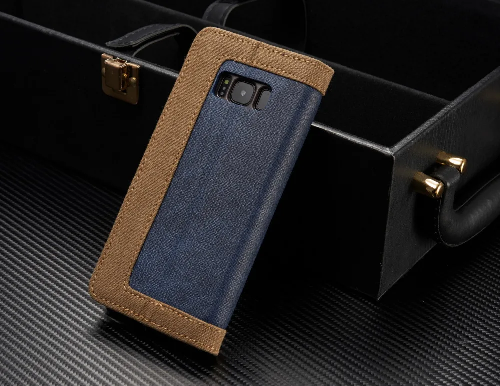 Чехол Me для samsung S8 Plus S9 кожаный магнитный джинсовый Canva Кошелек Стенд чехол для телефона для samsung S9 S8 S7 S6 edge Note 9 Note 8
