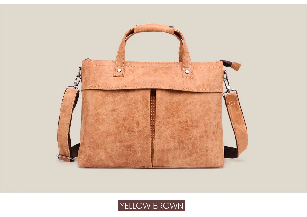 Brand New Cow Genuine Leather Business Men's Briefcase Male Shoulder Bag Real Leather Men Messenger Bag Travel Computer Bag