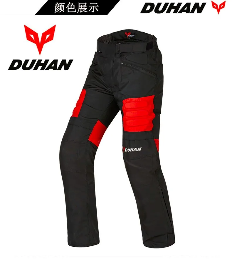 DUHAN D02 мужские мотоциклетные наколенники защитные штаны 600D Оксфорд мотокроссы мотоциклетные брюки с наколенниками