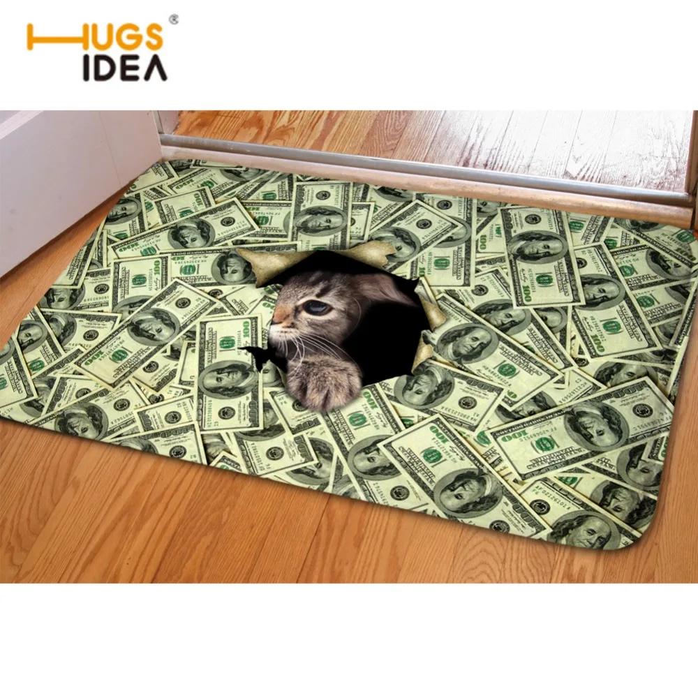 Мягкий ковер HUGSIDEA 3D милые животные кошка собака узор 40*60 см для помещений и улицы