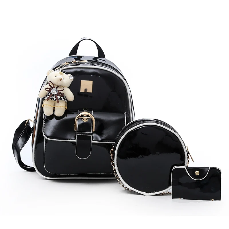 

Fashion Women Backpack for Teenagers Girls Female Leather Schoolbag Shoulder Bags Ladies School Travel Back pack Black Backpacks