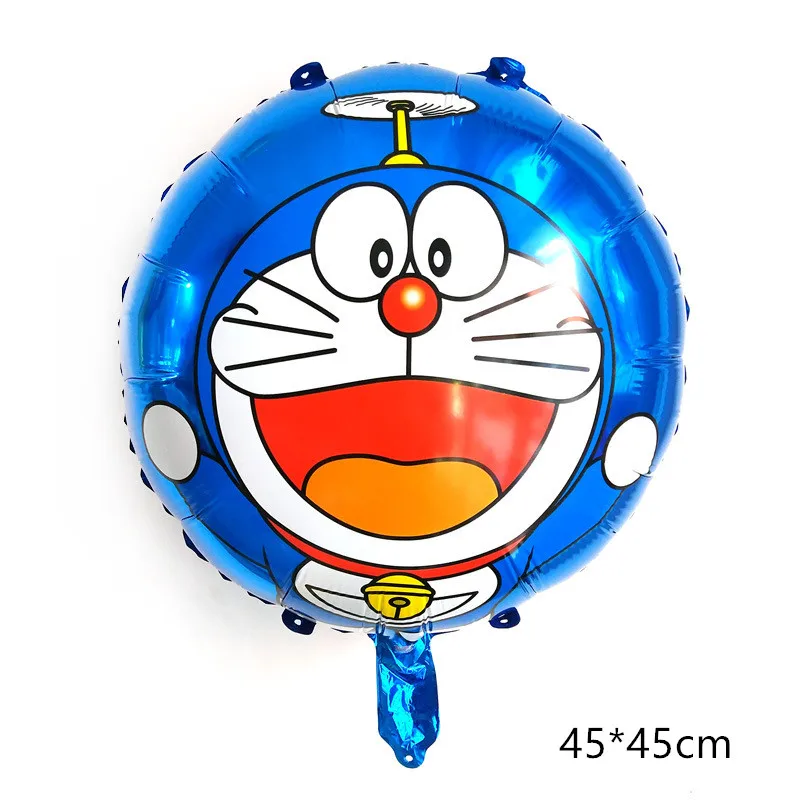 14 шт./лот мультфильм Doraemon воздушные шары из фольги День Рождения украшения 16 дюймов синий и розовый номер и точка латекса много детские игрушки