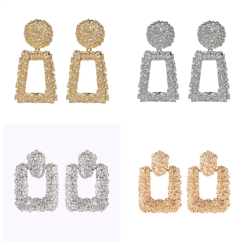 Женские массивные геометрические серьги ZA металлические подвески в богемном