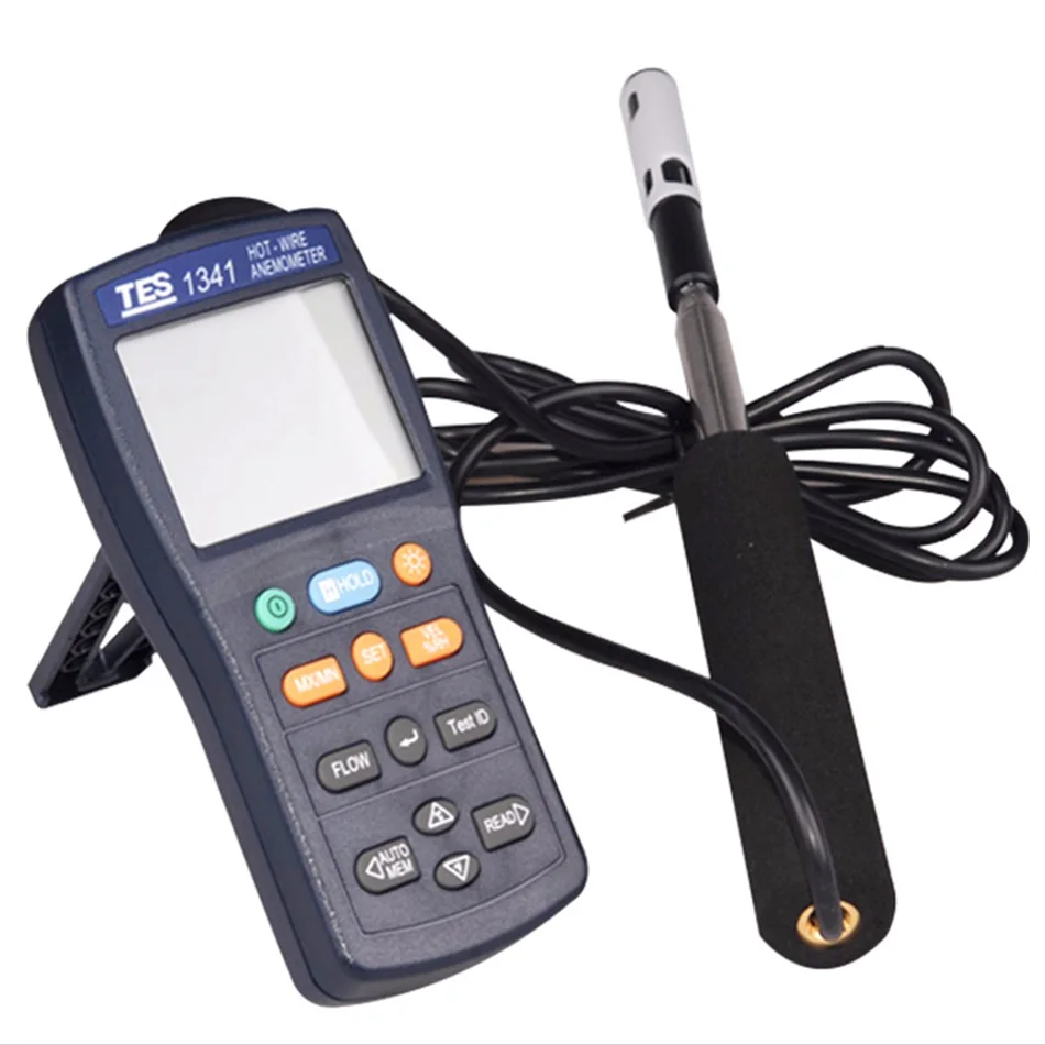 

TES-1341 Hot Wire Thermo Anemometer HVAC Air flow air velocity tester USB type