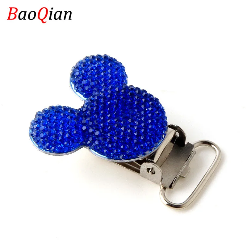 Blue Ручная работа, 5 шт., из нержавеющей стали, Детская соска, забавная соска, милые, из смолы, клипсы для соски, DIY держатели, соски, застежки - Цвет: Blue