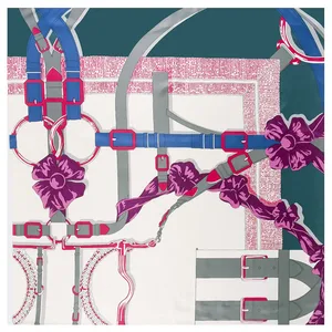 130 см большой носовой платок люксовый бренд шарф пояс-цепочка саржа с принтом 100% квадратный шелковый шарф шарфы женский платок для дам шаль