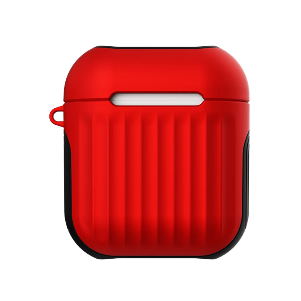 Red 2 в 1 чехол для наушников Airpods, защитный чехол для наушников Airpods, Модный чехол для наушников Apple Airpods, 2, 1 проводная зарядная коробка - Цвет: Red