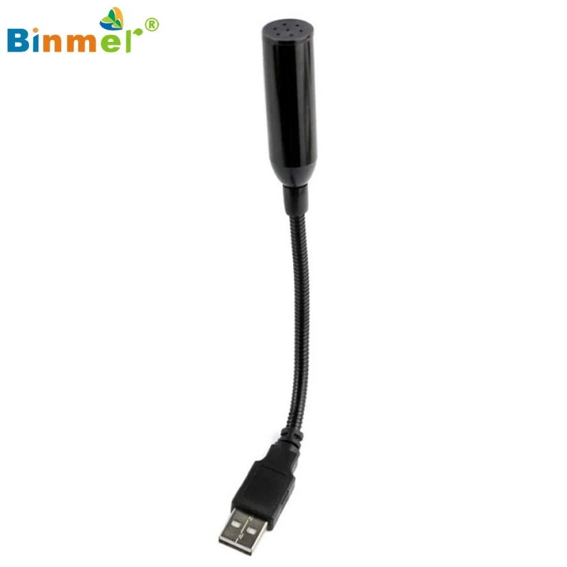 Binmer мини USB гибкий стерео микрофон для ПК ноутбука черный Mfeb16 MotherLander