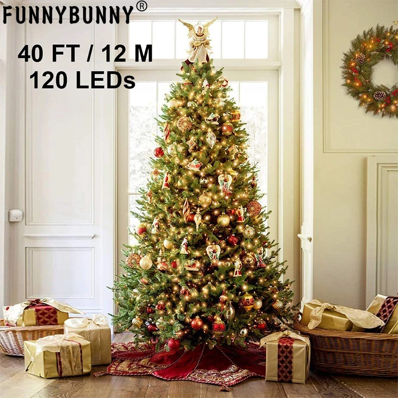 FUNNYBUNNY светодиодный Сказочный светильник Водонепроницаемая светящаяся гирлянда на батарейках медная проволока для рождественских огней DIY Декор для свадебной вечеринки