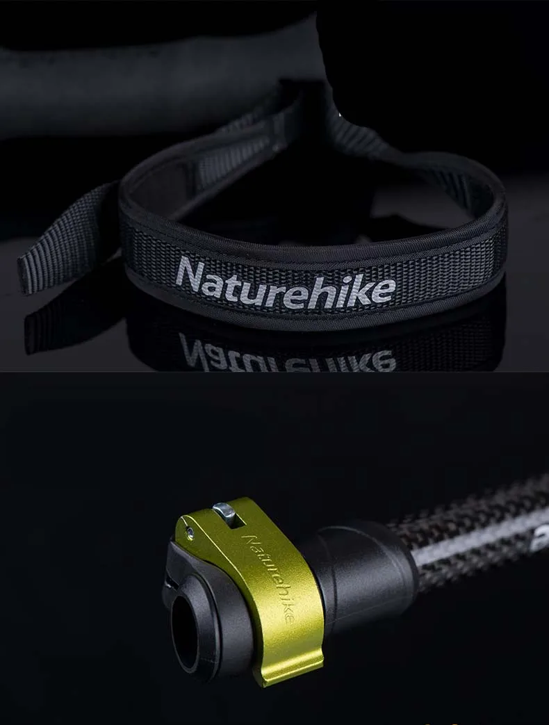 Naturehike трость из углеродного волокна+ алюминиевый сплав треккинг полюс туристический трость ультра-светильник складной регулируемый 135 см 234 г
