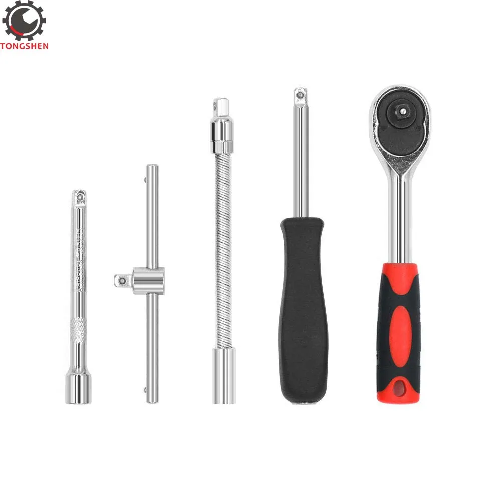 53pcs 1/4-Inch Car Auto Automobile Motorcycle Repair Tool Ratchet Wrench Drive Socket Set with Case and Pear Head | Инструменты