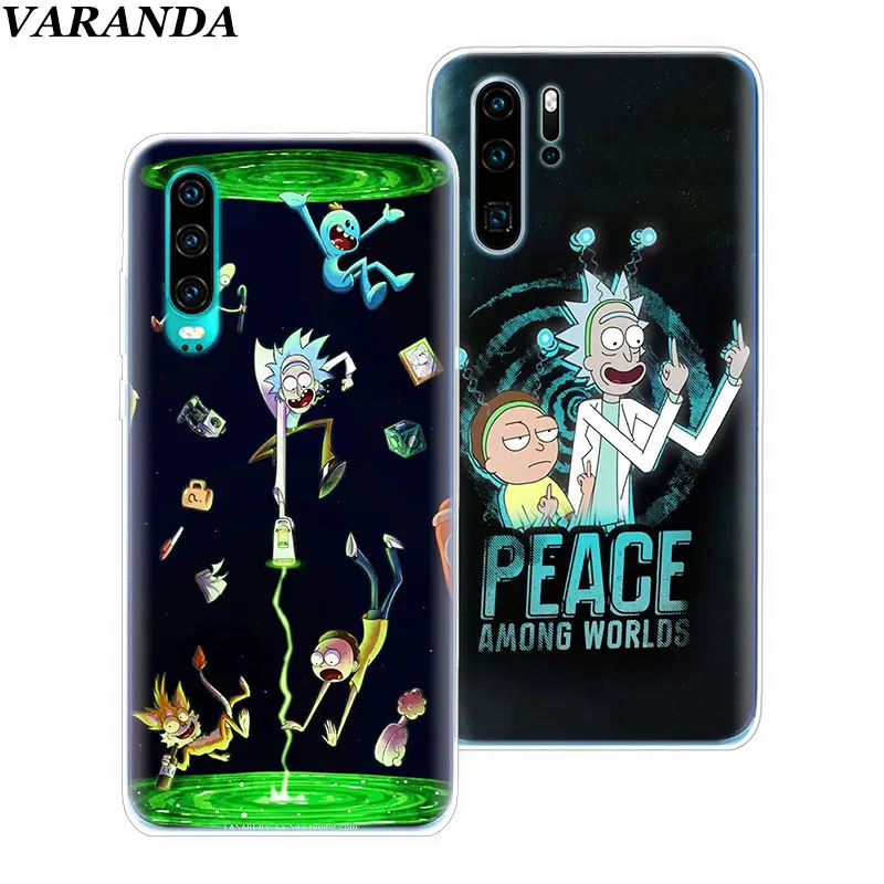 Силиконовый мягкий чехол Рик и Морти для huawei P30 P30 Pro P10 P20 Lite P Smart Plus View 20, чехол из ТПУ