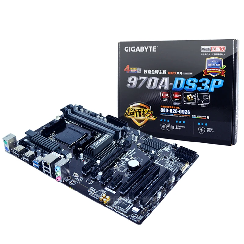 Gigabyte 970A-DS3P AM3/AM3+ New Desktop PC Computer Motherboard ATX DDR3 32GB Placa Mae For AMD Eight Core 970 Game Mother Board |