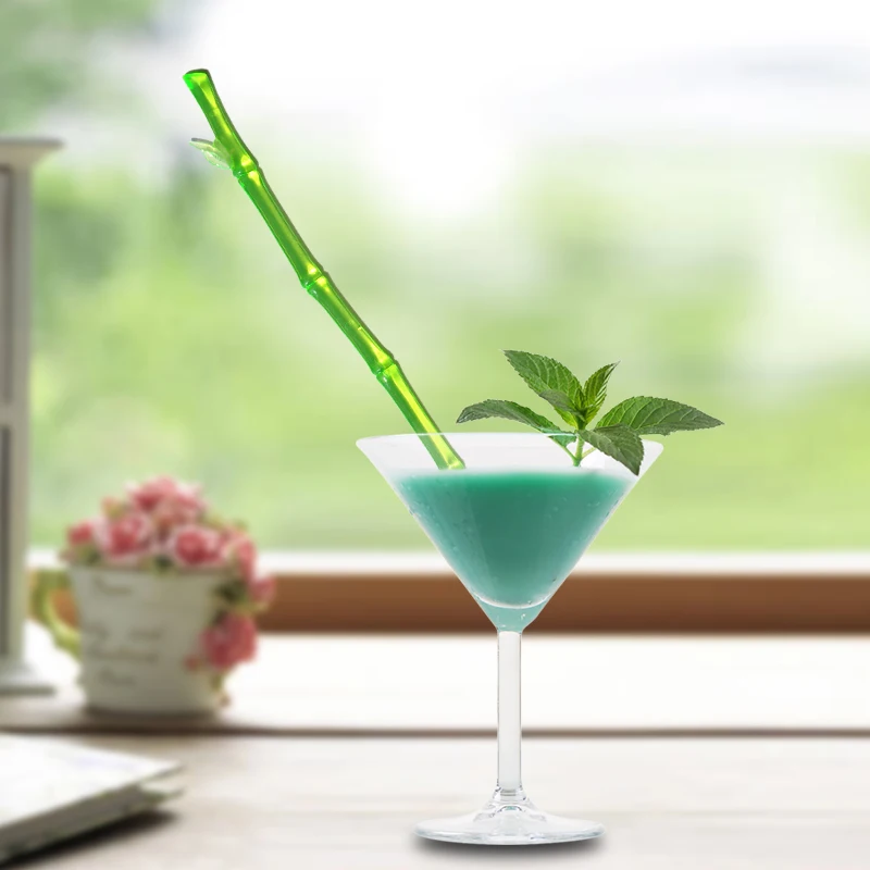 20 шт. бамбуковые палочки для коктейлей в форме мордочки напитков вина кофе