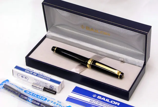 Перьевая ручка Сейлор pg flat Professional Gear Gold silver1221 1222 14k белая красная синяя бесплатная