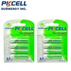 Аккумуляторные батареи PKCELL 8 шт.2 упаковки, Перезаряжаемые Ni-MH батареи 1,2 в AA, 2200 мАч, с низким саморазрядом, для камеры