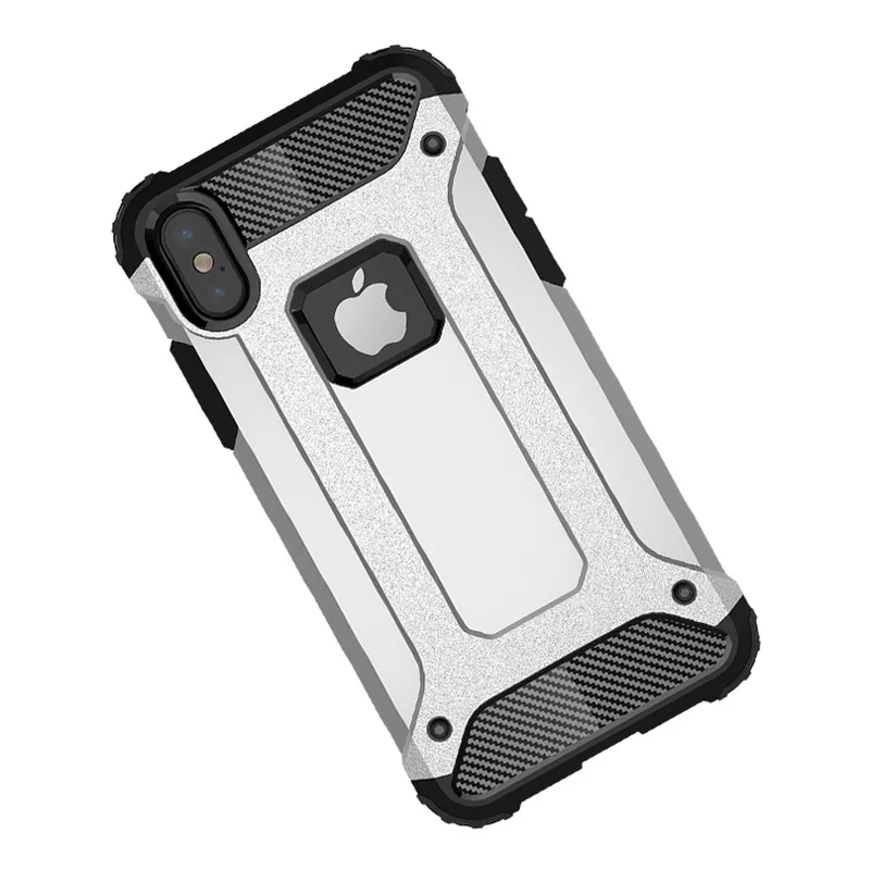 Armor Phone Case for Iphone X XS 6 6s 7 8 Plus 7plus Thick TPU+PC Hard Cover Shockproof Full Protection Black |