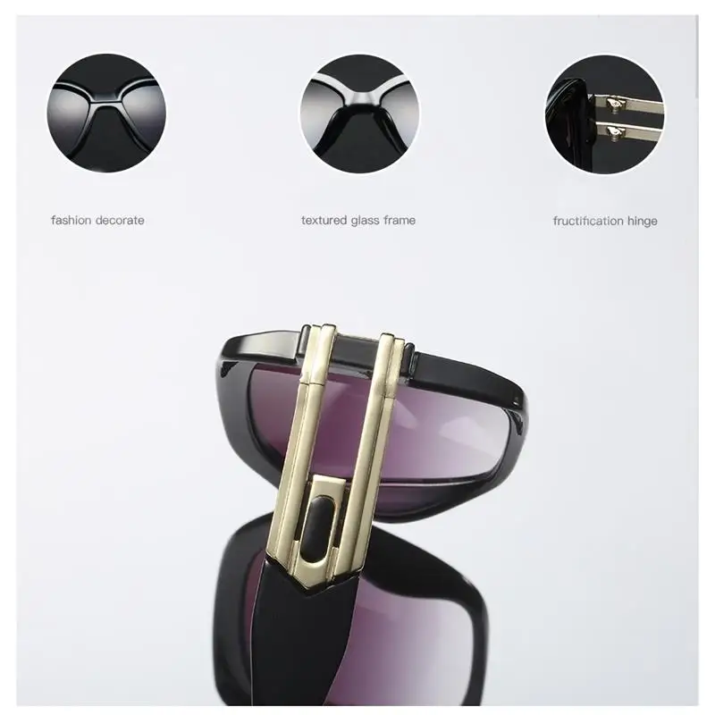 2018 Высокое качество Новые женские квадратные солнцезащитные очки негабаритные