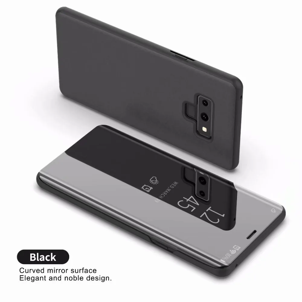 Умный зеркальный Чехол-книжка с подставкой для Samsung Galaxy Note 9 A6 A8 J4 J6 J8 2018 S7 S6 edge S8 S9