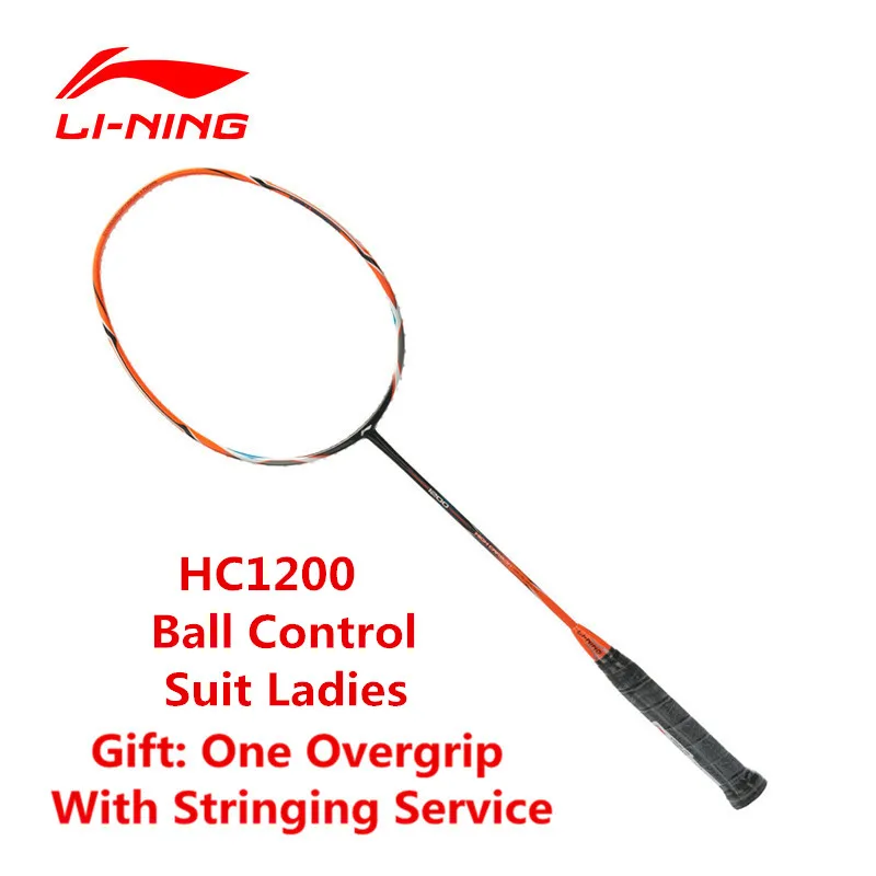 Li Ning Любительская Подростковая ракетка для бадминтона HC1200 из углеродного