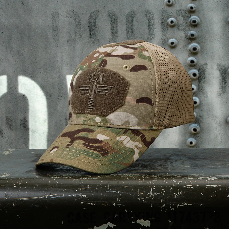 

Outdoor Sport Cycling Hats Climbing Riding Running Cap Tactical Camouflage velcroBaseball Cap Adjustable Sports breathable caps