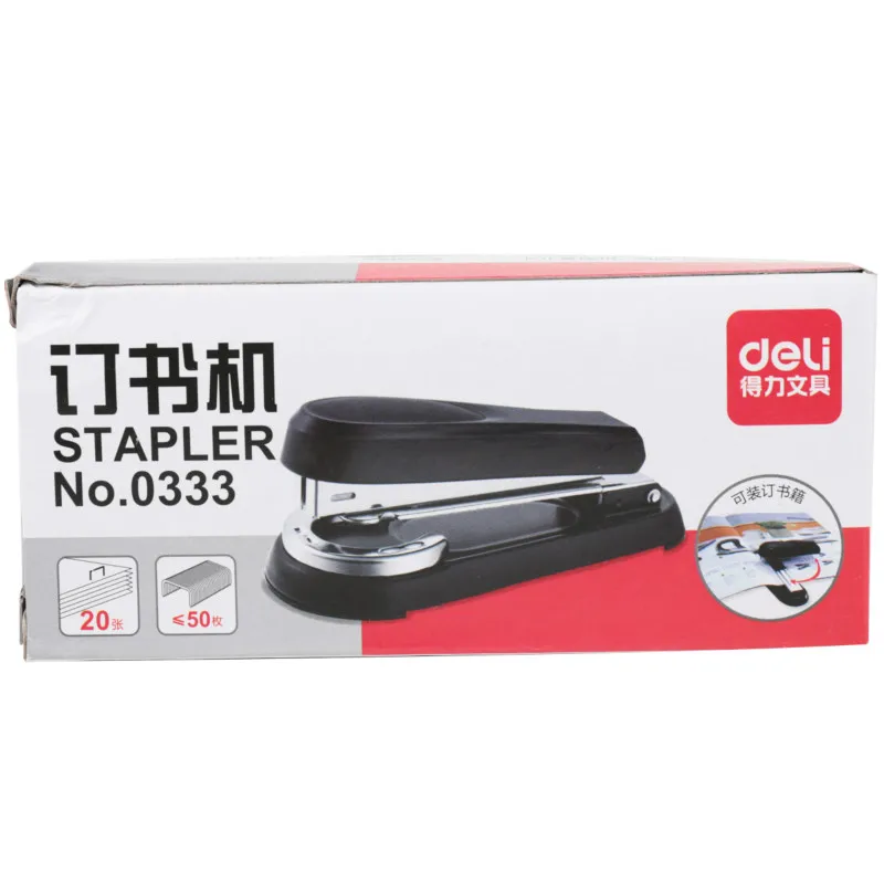 

Deli 0333 Rotary Staplers Student Stapler Standard Multi-function Medium 20 Sheets Labor-saving Staplers Office Binding Supplies