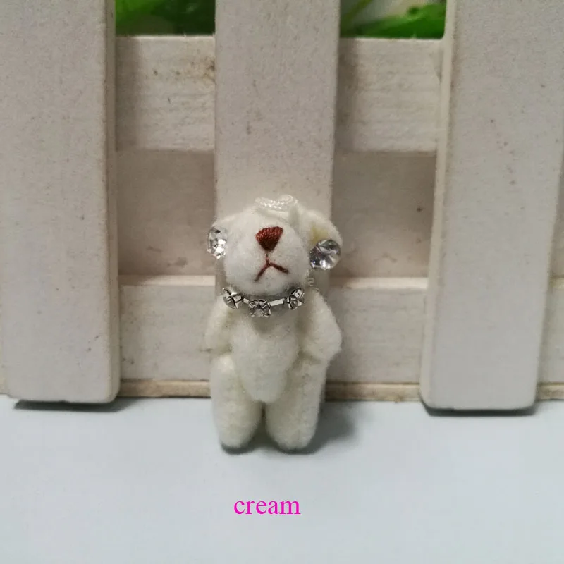 20pcs/lot Wholesale 3.5cm Mini joint bear teddy with Diamond mini plush Toy 10 colors to choose | Игрушки и хобби