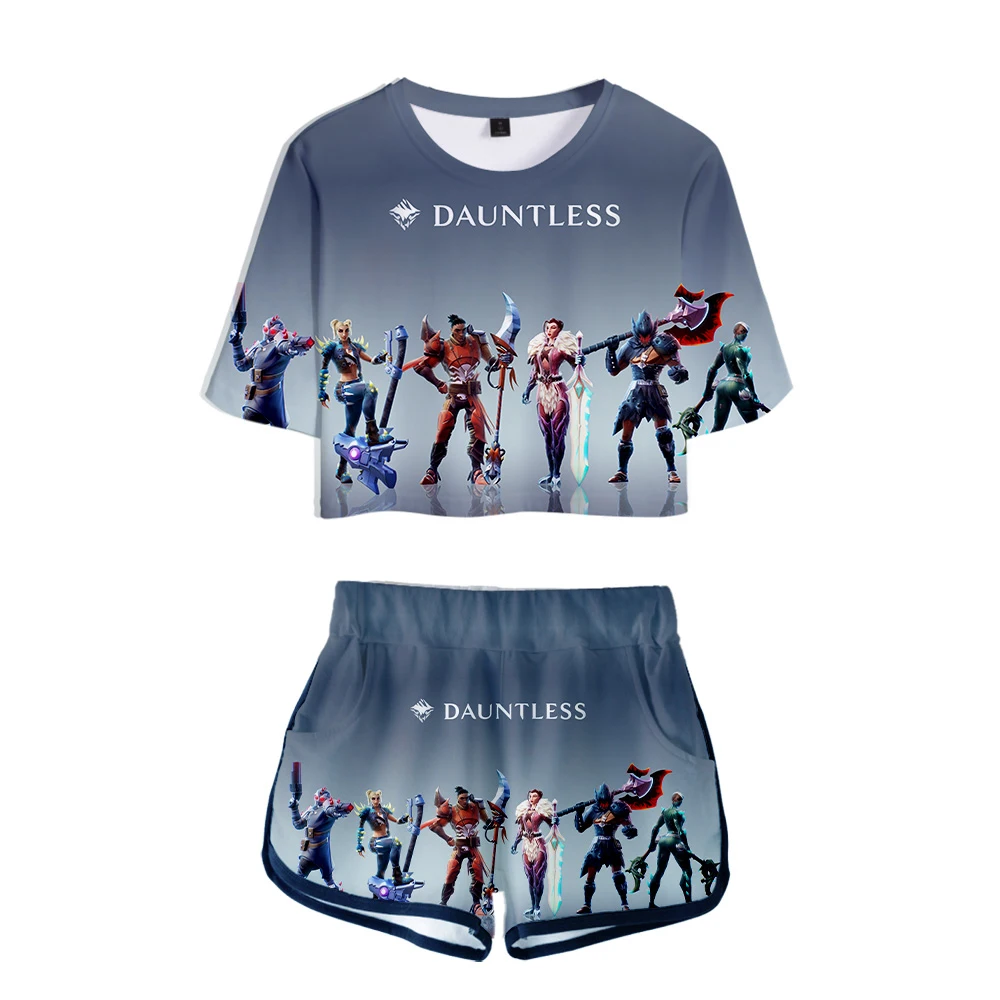 Женский Повседневный комплект из двух предметов с объемным принтом K-pops шорты и