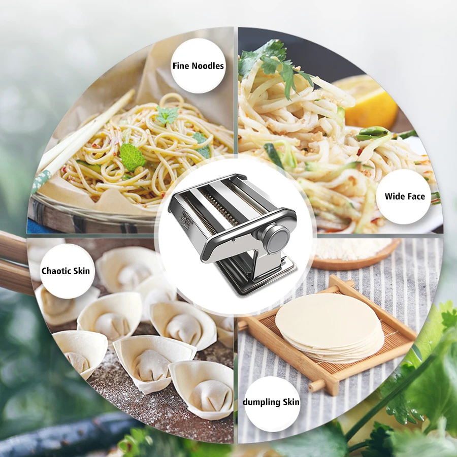 Многофункциональная Бытовая кухонная машина для приготовления макаронных изделий из нержавеющей стали с 2/3 лезвиями, ручная машина для приготовления лапши, резак для пасты, спагетти