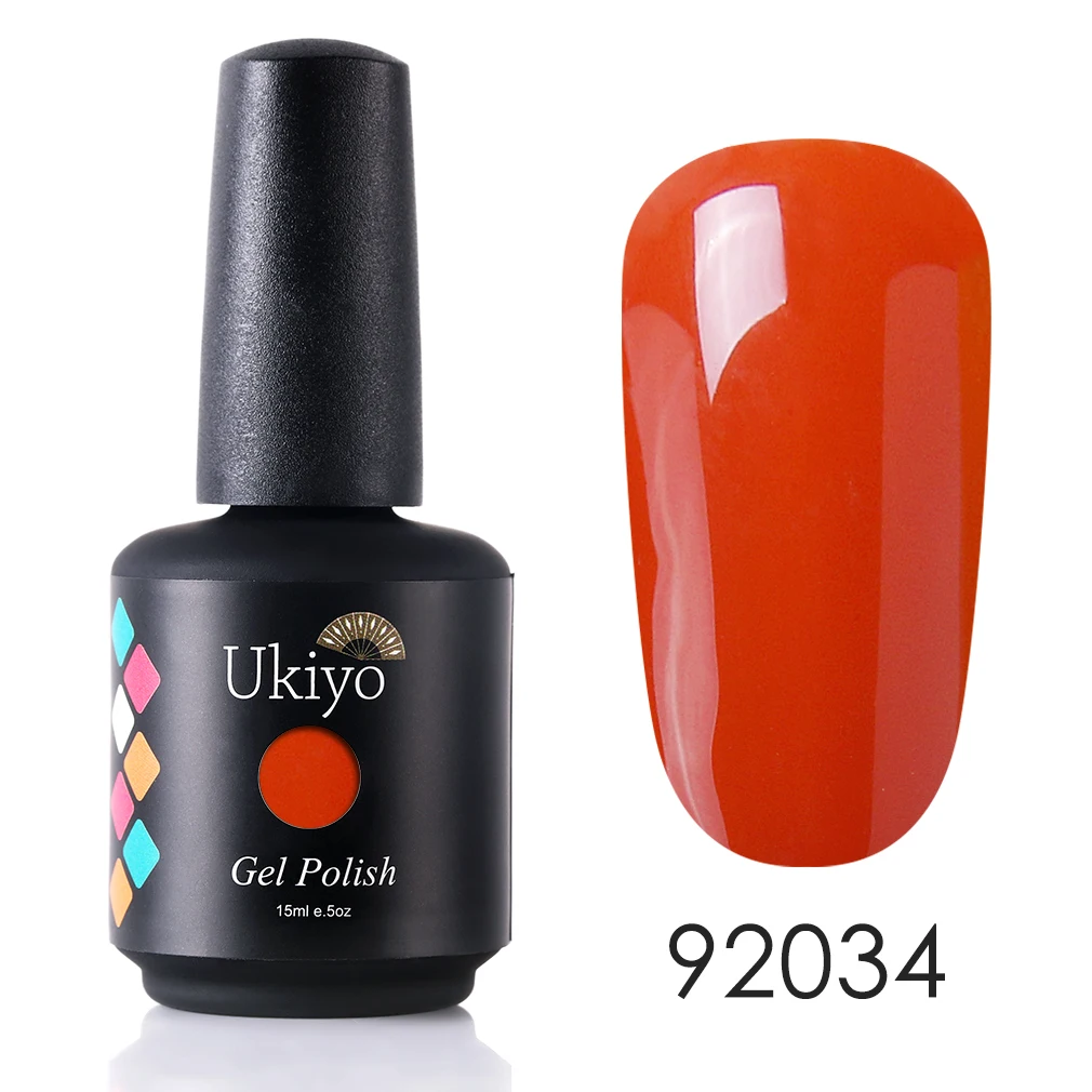 H92034 Ukiyo 15 мл Чистый Цвет Гель-лак для ногтей Vernis полуперманентный УФ-гель для ногтей впитывающий Гель-лак для ногтей - Цвет: H92034