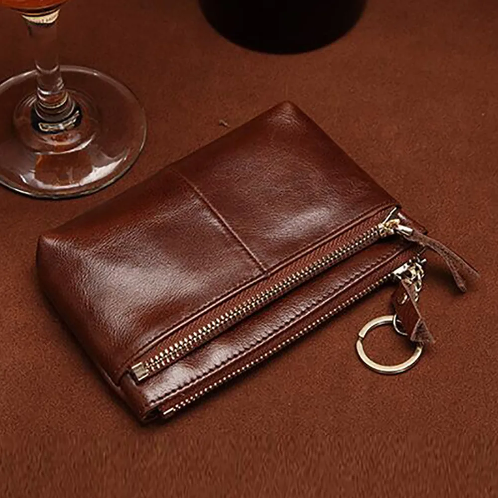 Для женщин масло воск теплые короткие брелок-кольцо для сумки отделение монет