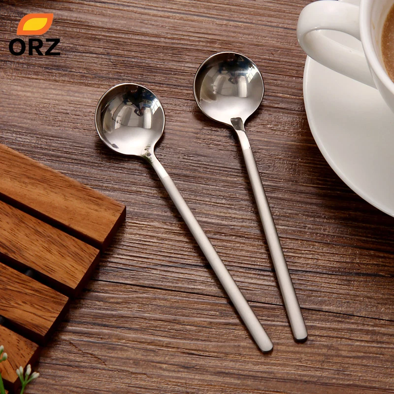 ORZ 4 шт./компл. ложка для мороженого чайный кофе с длинной ручкой десерт из
