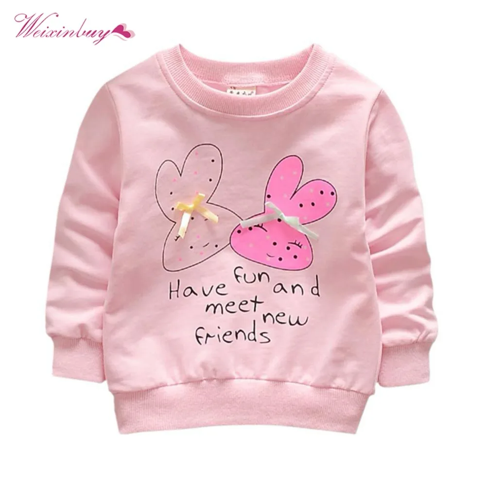 WEIXINBUY/весенне-осенние Рубашки с капюшоном для маленьких девочек хлопковые зимние