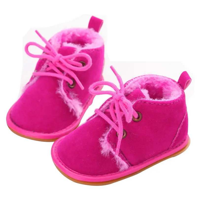 2019 Newborn Boys Girls Lace-up Shoes Frist Walkers Infant Autumn Warm Winter Baby | First