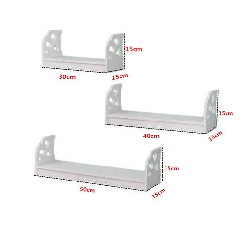 W15CM 3PCS Настенная полка, Пробивка, для спальни, ТВ, Настенная декоративная настенная подвесная стойка для хранения косметики, слова, раздел LM01181630 - Цвет: W15CM 3PCS