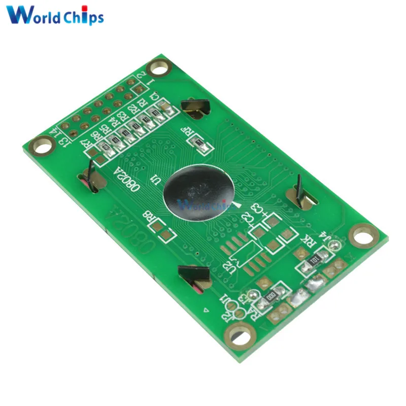 Желтый 0802 ЖК-дисплей 8x2 персонажа ЖК-дисплей Дисплей модуль 5V LCM для Arduino Raspberry pi
