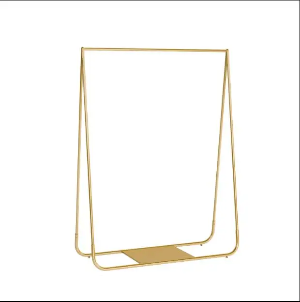 Clothing Shop Shop Show Rack Ground Combination Golden Clothing Rack Creative Iron Female Clothing Rack Hanging Clothes Rack
